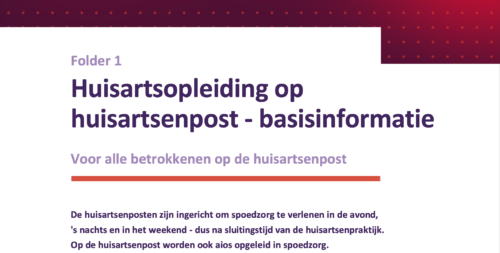 Huisartsopleiding op post - basisinformatie - Folder 1