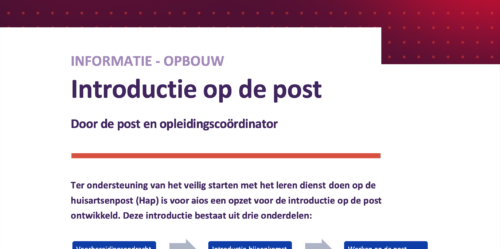 Introductie op de post - instructie